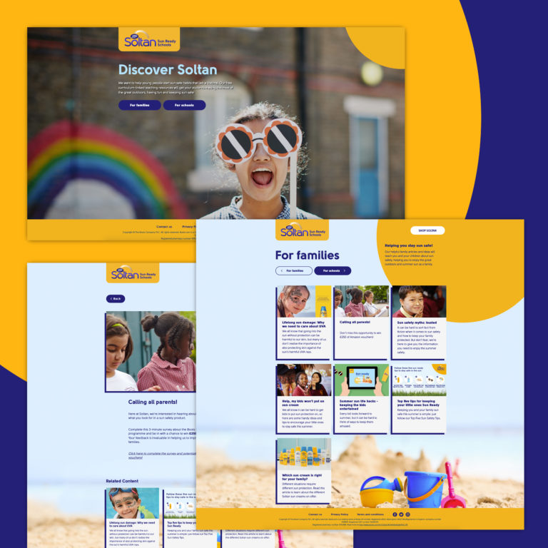 Website for Boots Soltan Sun Ready