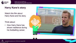 Premier League Primary Starts teaching resource about resilience in partnership with Harry Kane